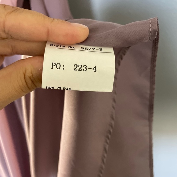 Revelry Harper Chiffon Faux Wrap Dress in Wisteria Bridesmaid Dress Maxi Sz 4 - Picture 14 of 16